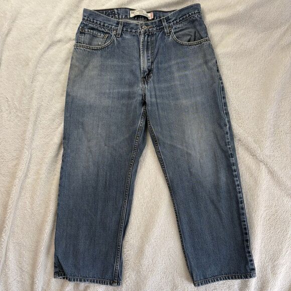 Y2K Levis 559 Mens Jeans Relaxed Straight Leg/ Straight Fit 32x25 Blue Denim - Picture 1 of 8